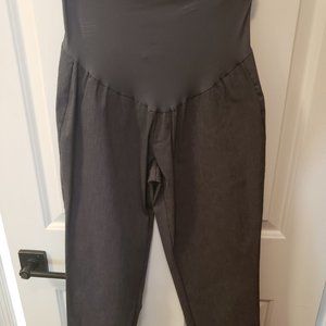 A:glow Maternity Sm Gray Cropped Dress Pants